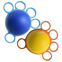 Squeeze Balls for Hand Therapy, 2Pcs 10lb/25lb PU 2.8in Hand Exercise Balls with Silicone Grip Stress Relief Grip Strengthening Hand Exerciser for Elderly, Hand Exercise Balls