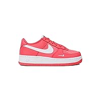 Nike Girl's Air Force 1 Basktetball Shoes (GS) Hot Punch/ White-White 5Y