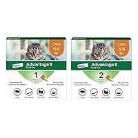 Advantage II Small Cat Vet-Recommended Flea Treatment & Prevention | Cats 5-9 lbs. | 3-Month Supply