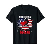 American Mom Heart Flag USA Mothers Day Super Mom T-Shirt