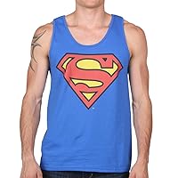 DC Comics Men's Superman Classic Logo- Tank T-Shirt