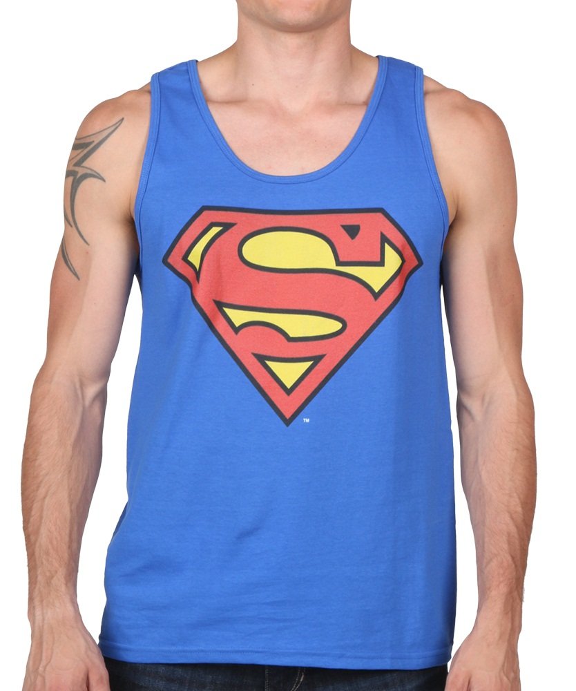 DC Comics Men's Superman Classic Logo Tank Top