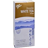 Premium White Tea, 100 Tea Bags – White Tea Bags – Prince of Peace – White Peony Tea – Camellia Sinensis Tea Bags – Prince of Peace Tea – Premium Grade Tea