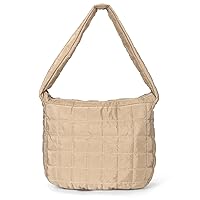 YFGBCX Quilted Tote Bags for Women Lightweight Quilted Padding Shoulder Bag Down Cotton Padded Large Tote Bags Lattice