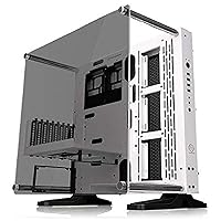 Thermaltake Core P3 ATX Tempered Glass Gaming Computer Case Chassis, Open Frame Panoramic Viewing, White Edition, CA-1G4-00M6WN-05, Snow