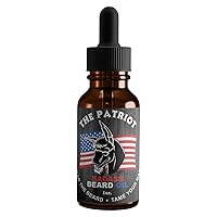 Oil For Men - The Patriot Scent, 1 Ounce - All Natural Ingredients, Keeps Beard and Mustache Full, Soft and Healthy