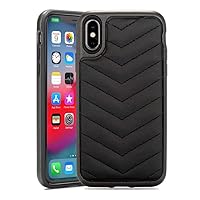 Rocstor Premium Bold Collection Case for iPhone X/XS – V Style Pattern – Black - Military Standard 810G Tested