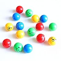 Replacement Plastic Marbles for Marble Run Track Building Blocks 2.4cm DIY Extra Marbles with Cute Face (12pcs DIY Marbles)