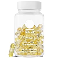 Omega 3 DHA & EPA - Vegan - Science-Backed Dose of DHA & EPA in 2:1 Ratio, Minimal Burp-Back, Sustainably Sourced Microalgae, 30 Day Serving