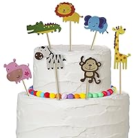 KK2625F Cake Decoration-Zoo Safari (Pack of 7) FSC Certified, Multicoloured