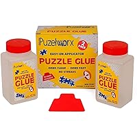 Jigsaw Puzzle Glue Clear Puzzle Glue with Sponge Head, Replace Puzzle Saver  Suitable for 3000/3500/5000 Pieces of Puzzle for Paper and Wood,  Water-Soluble Craft Puzzle Glue (2 Bottle X 120ML) : Toys & Games 