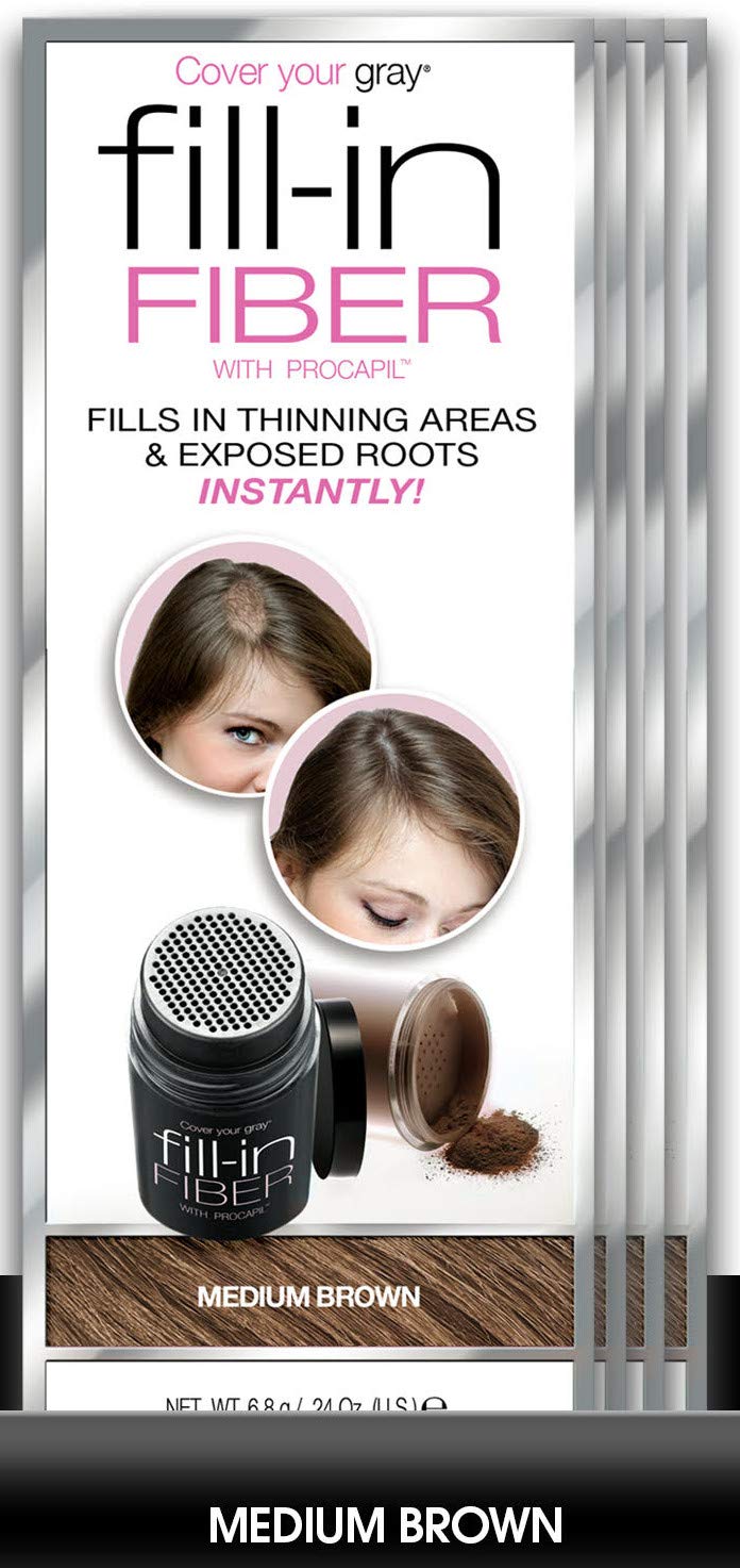 Cover Your Gray Pro Fill-In Fibers with Procapil - Medium Brown