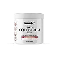 Humble Grass Fed Colostrum Powder - Grass Fed - High IgG Content - 4000mg Bovine Colostrum - 20% IgG - Gut Health - Hair Growth, Beauth and Immunity - 30 Servings