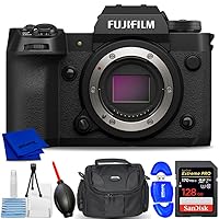 FUJIFILM X-H2 Mirrorless Camera 16757045-7PC Accessory Bundle Includes: Sandisk Ultra 32GB SD, Memory Card Reader, Gadget Bag, Blower. Microfiber Cloth and Cleaning Kit
