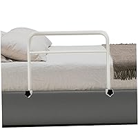 Bunk Bed Rails, 19.7x11.8 Inch Carbon Steel Bunk Bed Rails Guard for Top Bunk, Drill-Free Clip-On Bed Safety Rails, Adjustable Senior Bed Safety Rails, Bedside Standing Assist Grab Bar