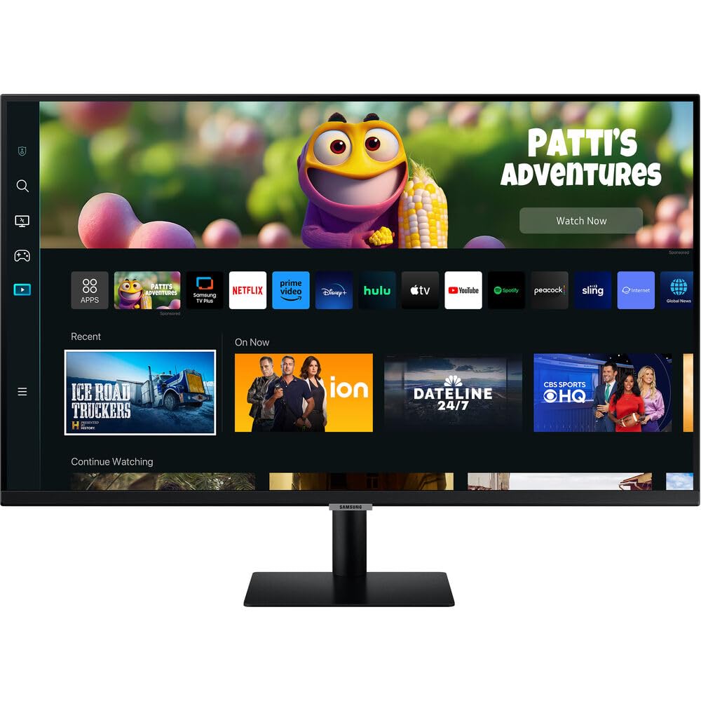 SAMSUNG 32-Inch M50C Series FHD Smart Computer Monitor with Streaming TV, Gaming Hub, Remote PC Access, Multiple Ports, Mobile Connectivity, Built-in IoT Hub, LS32CM502ENXGO, Black