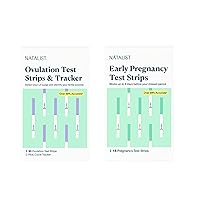 Natalist Ovulation Test Kit 30ct and Natalist Pregnancy Test Strips 15ct Early Detection for Women Clear & Accurate Results Bundle