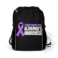 Alzheimer's Disease Awareness Large Gym Bag Workout Gym Backpack with Shoe Compartment Sports Bags for Women Men