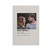 Movie Poster Baby Driver Poster Modern Art Pop (9) Canvas Painting Wall Art Poster for Bedroom Living Room Decor 16x24inch(40x60cm) Unframe-style