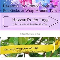 Printed Plant Tags for - Tomato Green Sausage ( Pk of 25 ), Wrap Around Tags,Blue