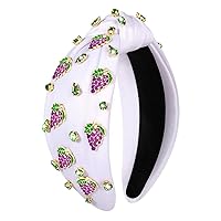 CEALXHENY Grape Headbands Fruit Hair Accessories for Women Tropical Summer Beach Headbands Summer Hair Accessory Beach Vacation Headbands Outfits Pool Party Favors (Fruit D-White)