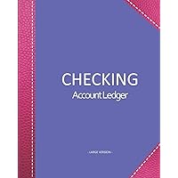 Checking account ledger - Large version: Checkbook log | Checkbook register notebook | Personal Checking Account Balance Register | 101 pages, 8