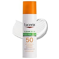 Sun Clear Skin SPF 50 Face Sunscreen Lotion, Hypoallergenic, Fragrance Free Sunscreen SPF 50 with Oil-Absorbing Minerals, 2.5 Fl Oz Bottle