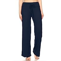 Leggings Depot Women's Drawstring Pajama Pants Wide Leg Casual Lounge Pants | Comfy Sleepwear | Yoga Pants