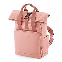 BG118S Recycled Mini Twin Handle Roll-Top Backpack, Blush, One Size