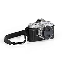 MegaGear MG2016 Ever Ready Genuine Leather Camera Half Case Compatible with Nikon Z fc (Black)