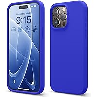 elago Compatible with iPhone 15 Pro Max Case, Liquid Silicone Case, Full Body Protective Cover, Shockproof, Slim Phone Case, Anti-Scratch Soft Microfiber Lining, 6.7 inch (Cobalt Blue)
