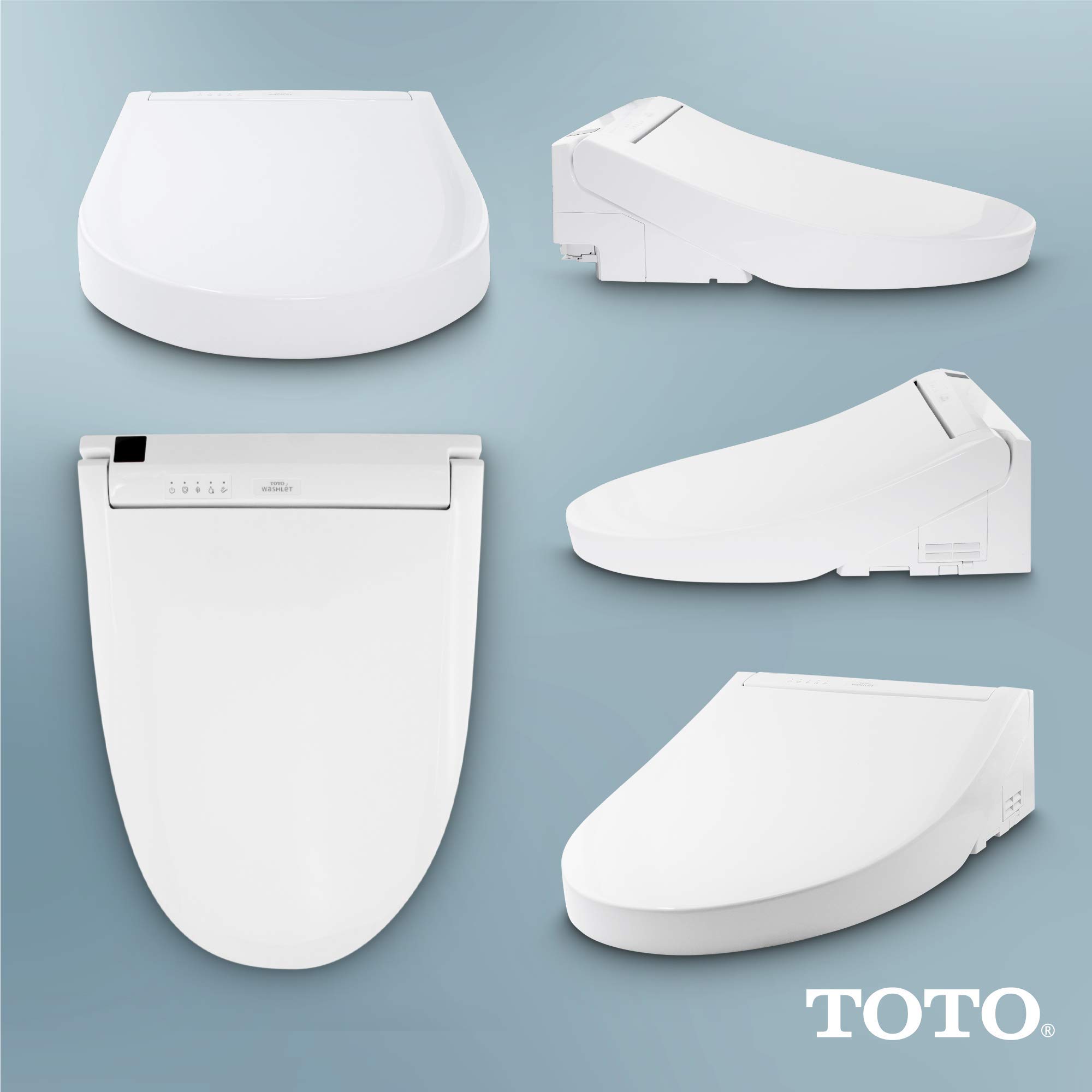 TOTO SW3084#01 WASHLET C5 Electronic Bidet Toilet Seat with PREMIST and EWATER+ Wand Cleaning, Elongated, Cotton White