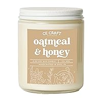CE Craft Oatmeal + Honey Scented Candle - Warm and Cozy Scented Soy Candle, Scented Candles Gifts for Women and Men, Celebration Candle, Birthday Gift for Her, Strong Scented Candle