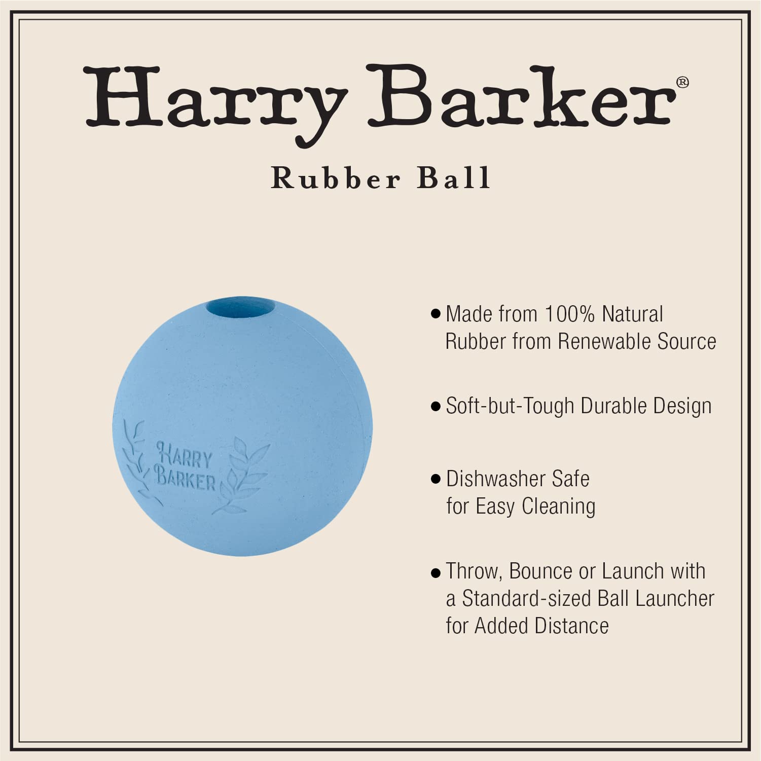 Harry Barker Rubber Balls and Rubber Chew Stick, Rubber Bone for Dogs - 2.5