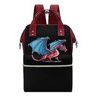 Dragon Diaper Bag for Women Large Capacity Daypack Waterproof Mommy Bag Travel Laptop Backpack