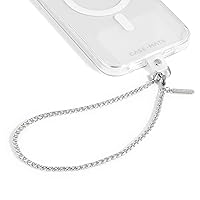 Case-Mate Phone Charm with Silver Chain - Detachable Phone Lanyard, Hands-Free Wrist Strap, Adjustable Phone Grip Strap for Women - iPhone 15 Pro Max/ 14 Pro Max/ 13 Pro Max / 12 - Dainty Silver Chain
