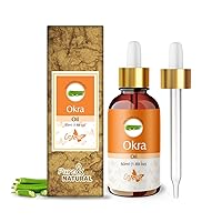 CRYSALIS Okra (Abelmoschus Esculentus) Oil | 100% Pure & Natural Undiluted Carrier Oil for Great for Hair Care, Moisturizing A Dry Scalp | Aromatherapy- 50ml with Dropper