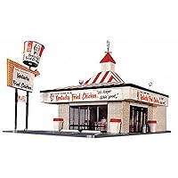 Life-Like Trains HO Scale Building Kits - Kentucky Fried Chicken Drive-in, Intended for ages 14 and up, Red,White