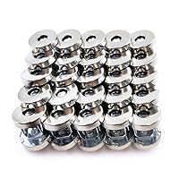50 Sets Magnetic Purse Snap Clasps Button/Great for Closure Purse Handbag Clothes Sewing Craft Silver