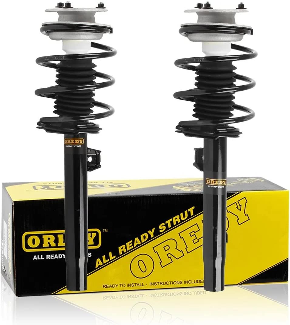 OREDY Front Pair Struts with Coil Spring Assembly Replacement for BMW 320i 323i 323Ci 325i 328i 330i 328Ci 330Ci -171581 171582