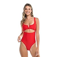 Body Glove Women's Standard Smoothies Eli Solid One Piece Swimsuit with V-Wire Neckline