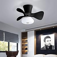 SEYFI Kids Ceiling Fan with Light and Remote Control Reversible 6 Speeds Bedroom Led Dimmable Fan Ceiling Light with Timer 64W Modern Living Room Silent Ceiling Fan Light