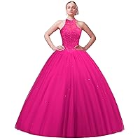 Halter Quinceanera Dress Prom Pageant Party Sweet 16 Ball Gowns