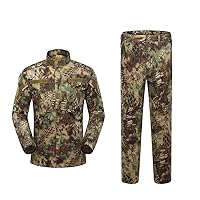 Sunnystacticalgear Outdoor Sports Airsoft Hunting Shooting Battle Uniform Combat BDU Clothing Tactical Camouflage Set - Mandrake - XXL