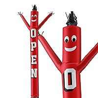 LookOurWay Air Dancers Inflatable Tube Man Attachment - 20 Feet Tall Wacky Waving Inflatable Dancing Tube Guy for Business Promotion (Blower Not Included) - Open Red