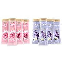 Caress Body Wash With Silk Extract For Noticeably Silky & Body Wash Jasmine & Lavender Oil For Soft, Fragrant Skin Body Soap to Rest & Unwind 20 fl oz, Pack of 4