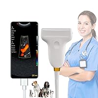2024 New Veterinary Wired Ultrasound Scanner Portable Color Doppler, 3.5/7.5Mhz Convex Probe for Horse,Goat,Cow,Sheep and Pig for Andriod Phone or Pad with Type-c Port (Linear Probe-7.5MHz)