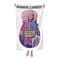 Miranda Music Lambert Singer Beach Towel Quick Dry Towels for Travel Pool Swimming Camping Bathroom 32x52 Inches