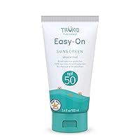 TruKid Easy On Sunscreen SPF 50 - Kids & Baby Sunscreen for Face & Body, Sunblock Protection for Sensitive Skin, Unscented 3.4oz