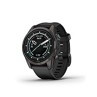 Garmin epix Pro (Gen 2) Sapphire Edition, 42mm, High Performance Smart Watch, Advanced Training Technology, Built-in Flashlight, Carbon Grey DLC Titanium with Black Band